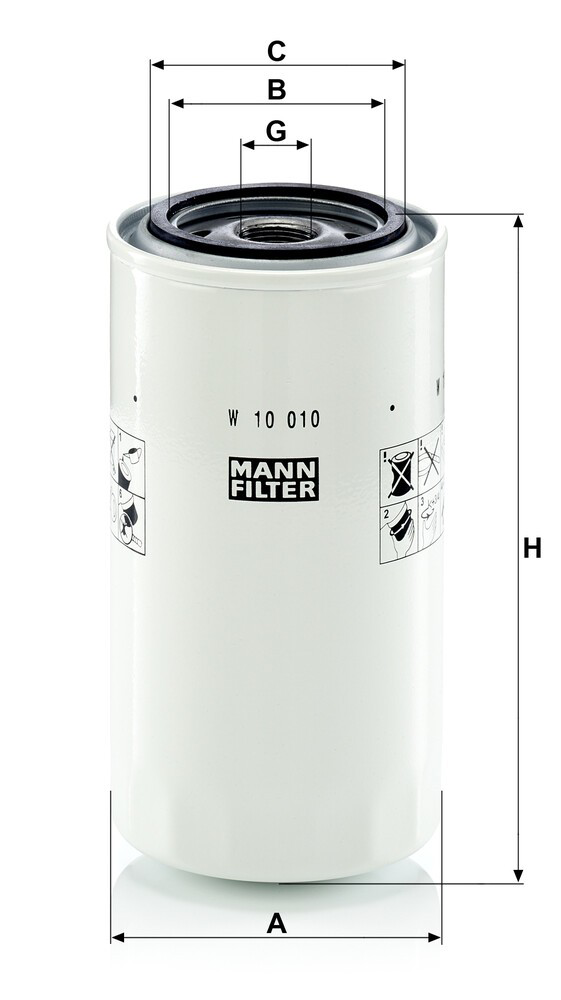Фильтр вентиляции картера Mann-Filter W10010 цена, от 25.22 USD