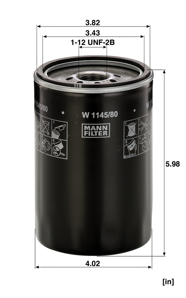 Фильтр масла Mann-Filter W114580