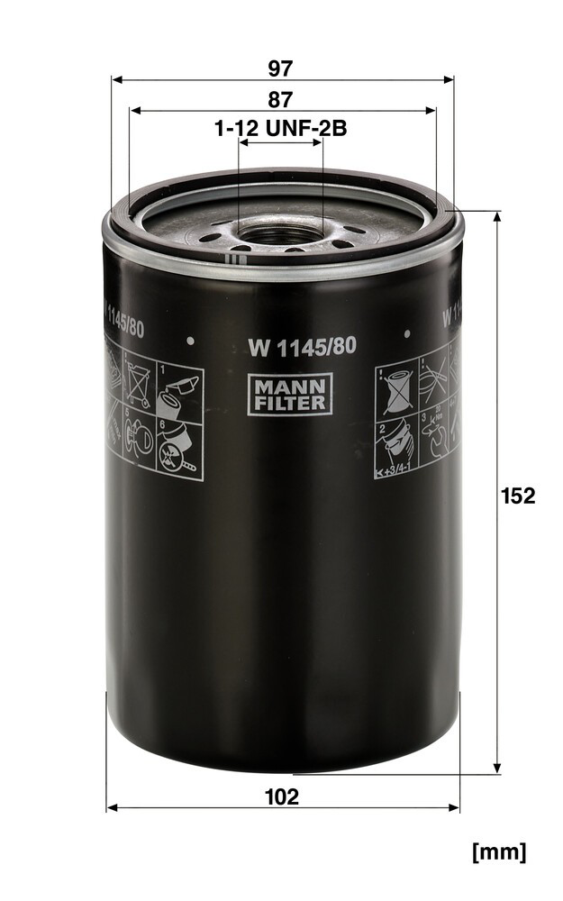 Масляный фильтр W114580 Mann-Filter