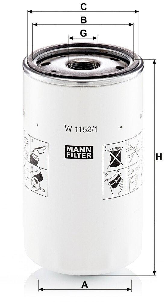 Фильтр очистки масла центробежный Mann-Filter W11521 цена, от 55.53 USD