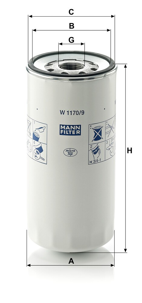 W11709 Mann-Filter Масляный фильтр двигателя