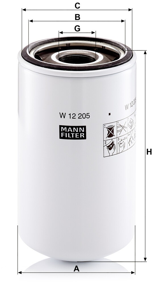 W12205 Mann-Filter Масляный фильтр двигателя