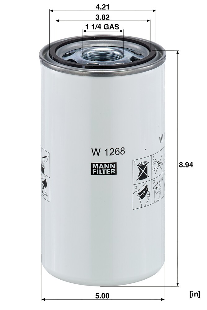 W1268 Mann-Filter Фильтр гидравлической системы