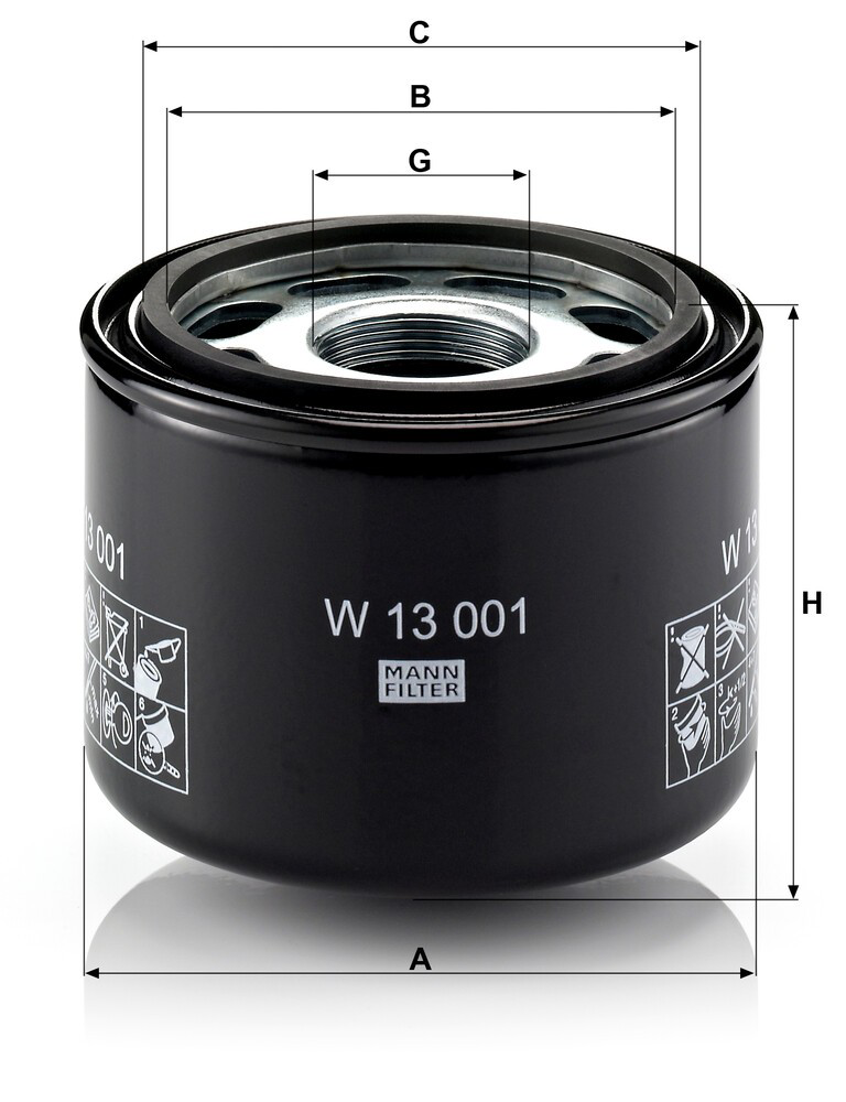 W13001 Mann-Filter Масляный фильтр двигателя