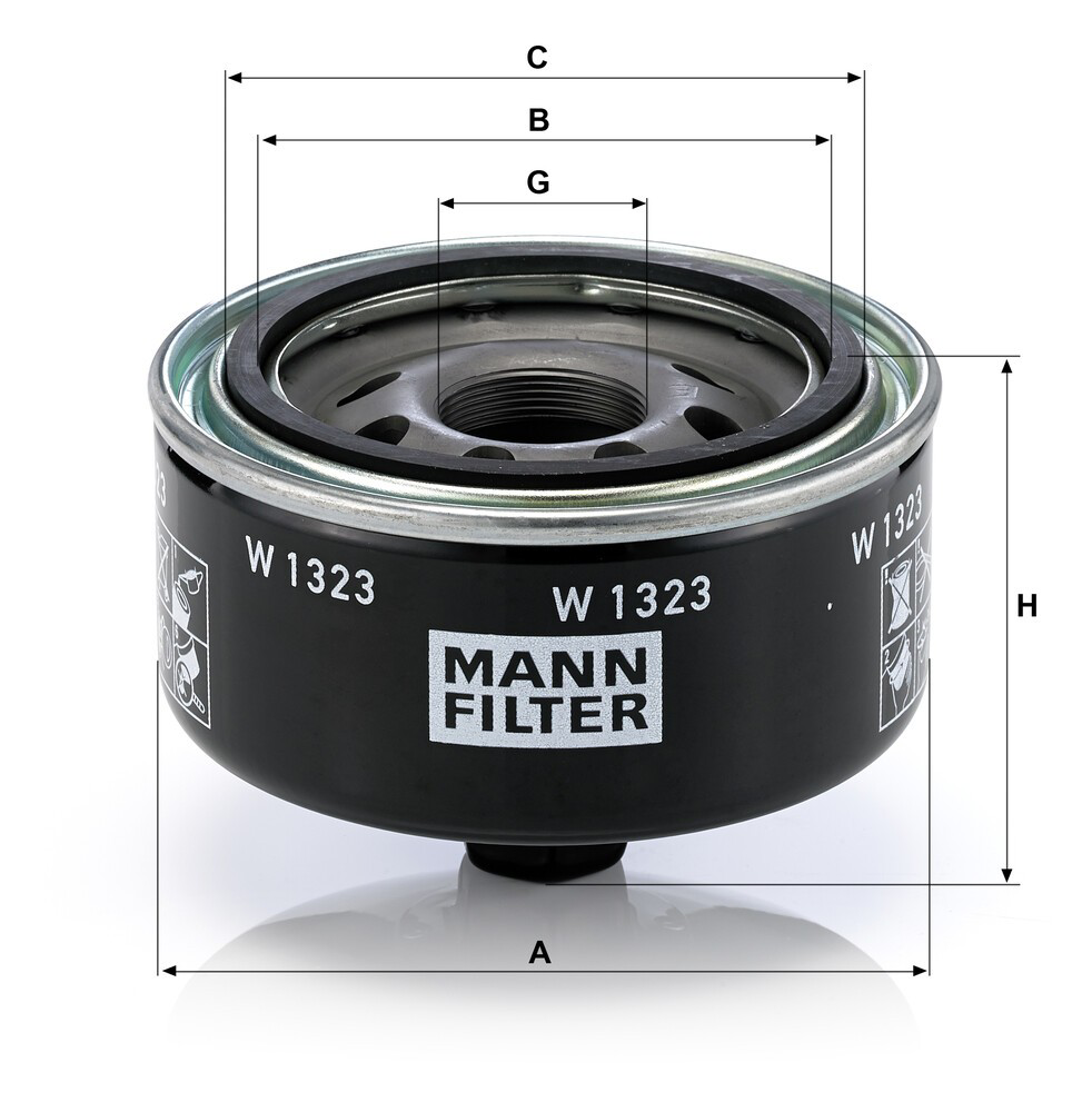 Фильтр очистки масла центробежный Mann-Filter W1323 цена, от 29.44 USD