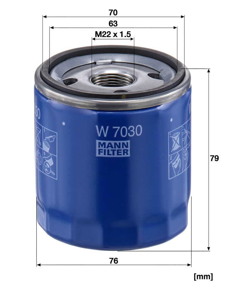 Фильтр очистки масла центробежный Mann-Filter W7030 цена, от 10.85 USD
