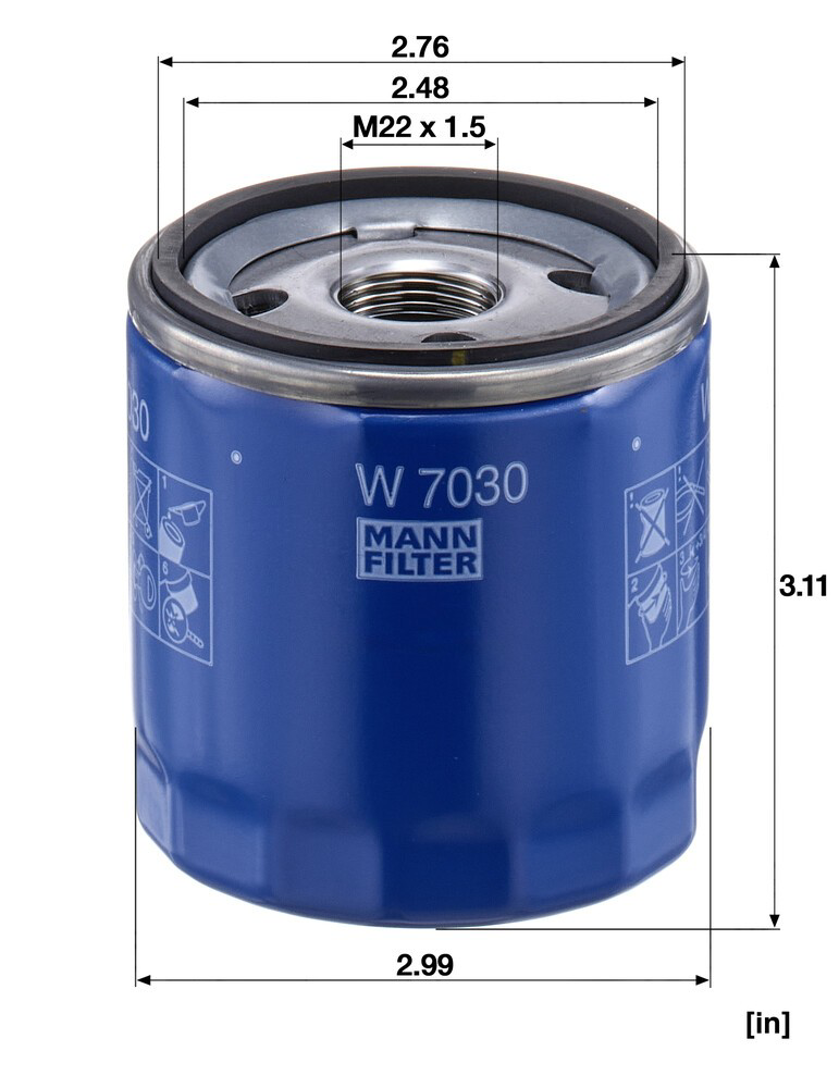 Купить W7030 Mann-Filter Фильтр центробежный очистки масла