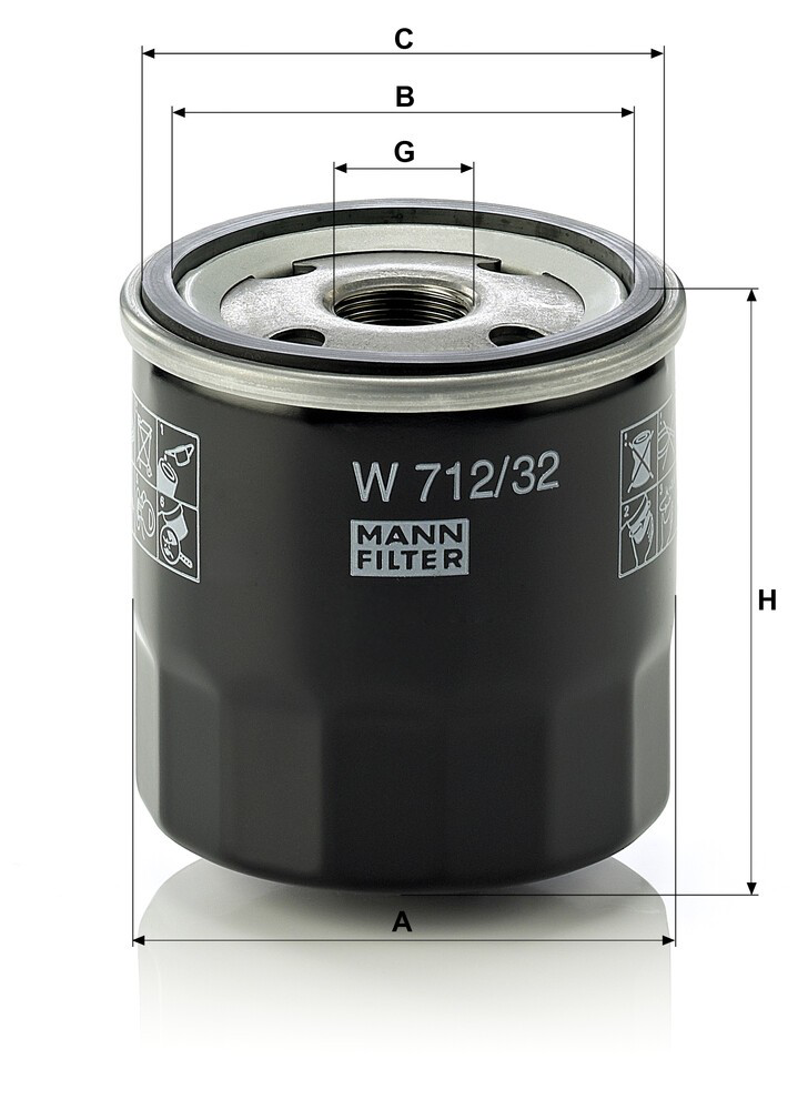W71232 Mann-Filter Масляный фильтр двигателя