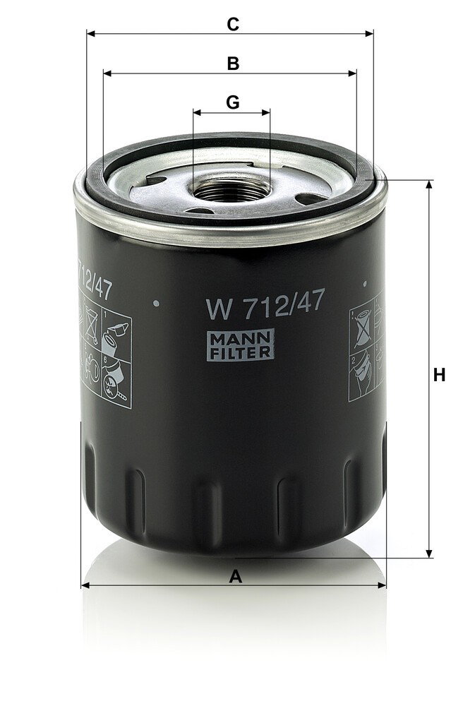Фильтр очистки масла центробежный Mann-Filter W71247 цена, от 7.05 USD