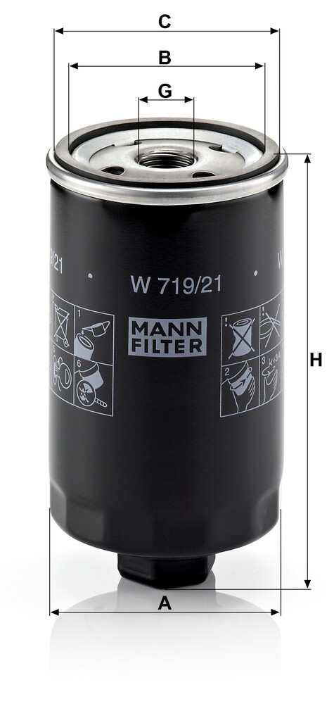 W71921 Mann-Filter Масляный фильтр двигателя