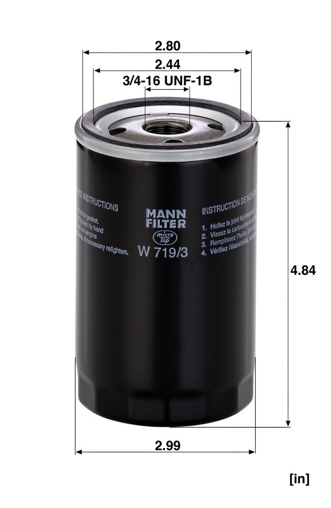 Фильтр очистки масла центробежный Mann-Filter W7193 цена, от 5.91 USD