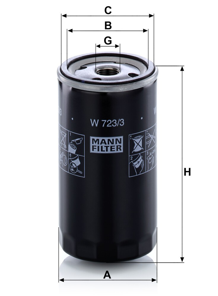 Фильтр очистки масла центробежный Mann-Filter W7233 цена, от 7.61 USD