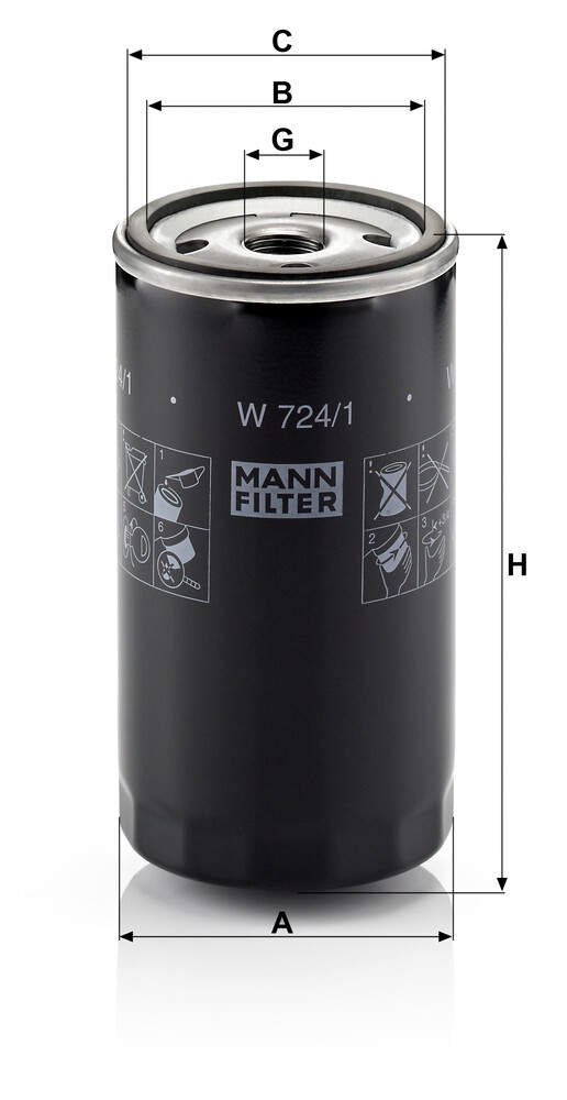 Фильтр очистки масла центробежный Mann-Filter W7241 цена, от 8.14 USD