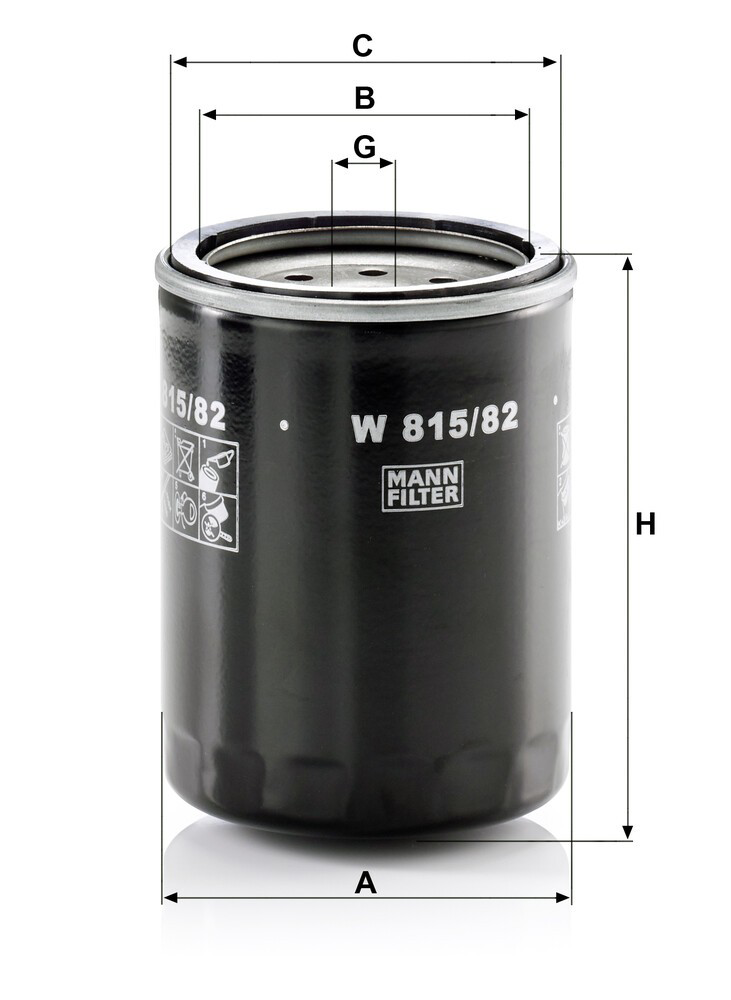 W81582 Mann-Filter Масляный фильтр двигателя