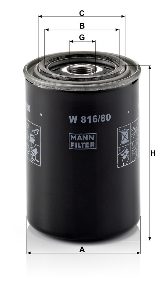 Купить W81680 Mann-Filter Фильтр центробежный очистки масла