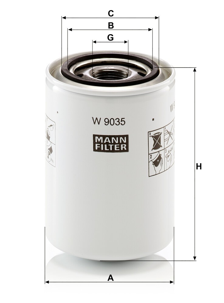 W9035 Mann-Filter Масляный фильтр двигателя