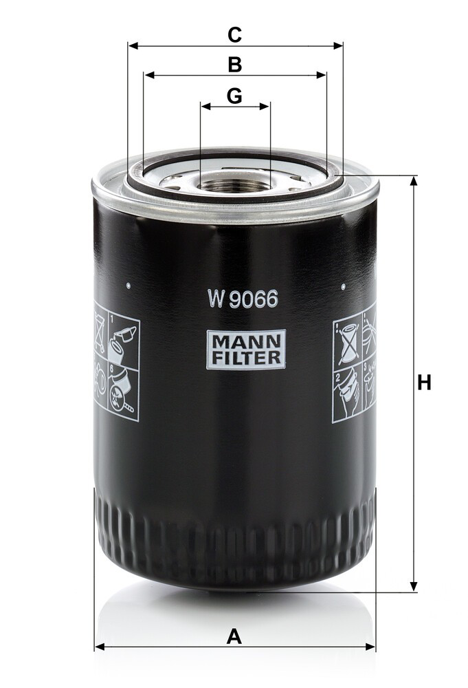 W9066 Mann-Filter Масляный фильтр двигателя