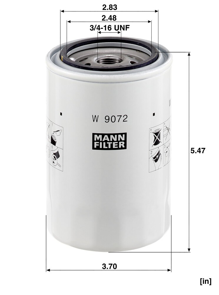 W9072 Mann-Filter Масляный фильтр двигателя
