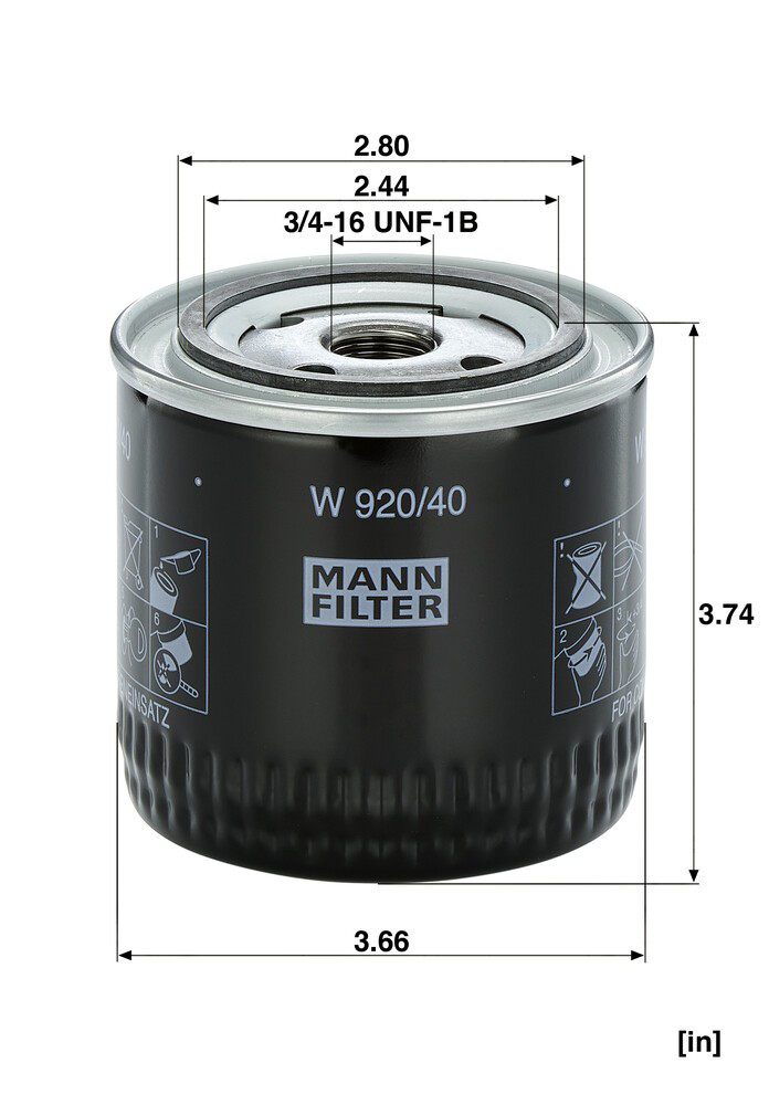  Mann-Filter W92040 цена, от 19.94 USD