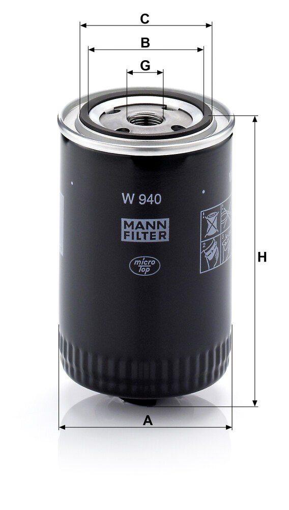 Купить W94010 Mann-Filter Фильтр центробежный очистки масла