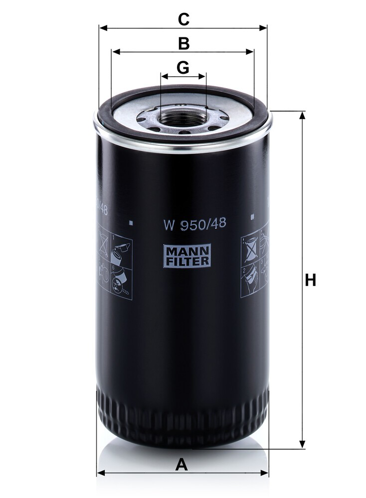 W95048 Mann-Filter Масляный фильтр двигателя
