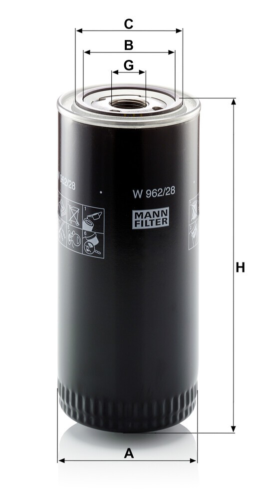 W96228 Mann-Filter Масляный фильтр двигателя