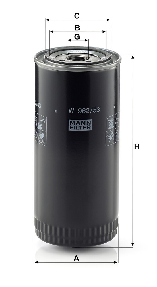W96253 Mann-Filter Масляный фильтр двигателя