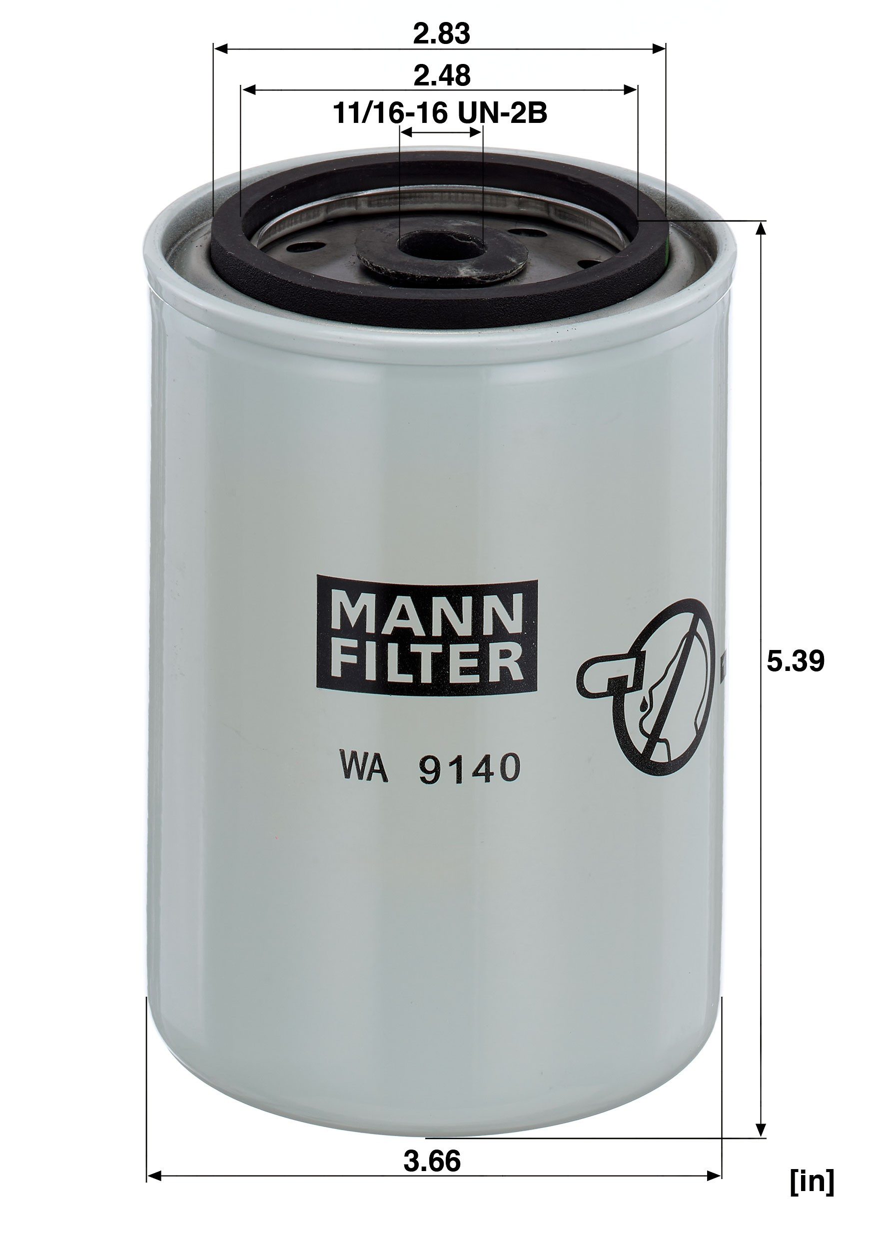 Фильтр-осушитель для фреона Mann-Filter WA950 цена, от 13.96 USD