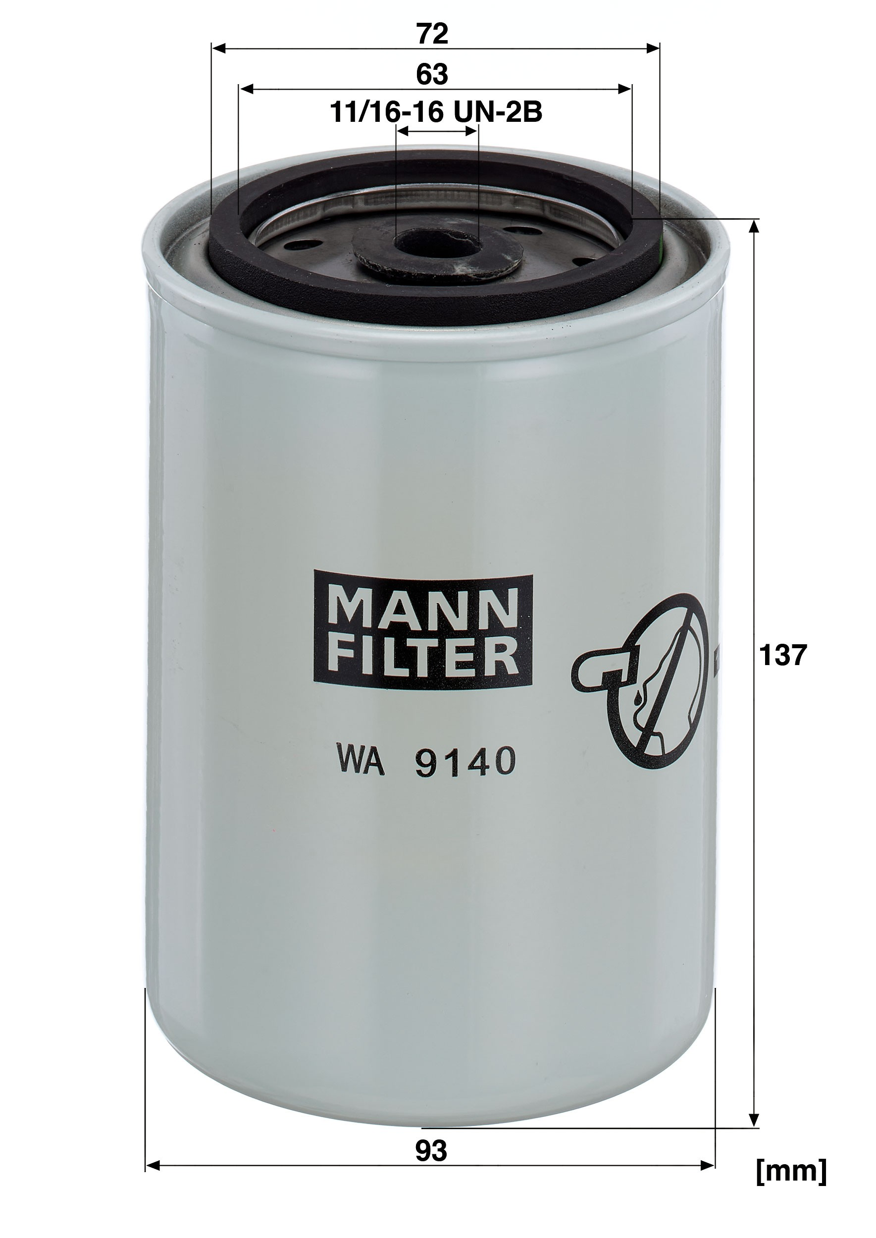 Фильтр системы охлаждения WA950 Mann-Filter