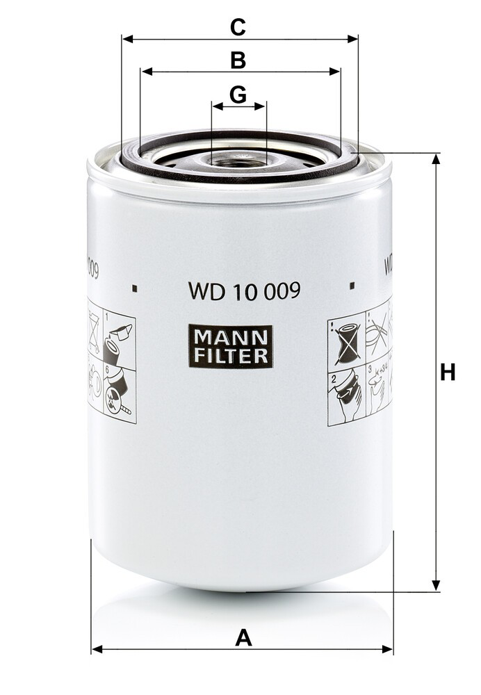 WD10009 Mann-Filter Масляный фильтр двигателя