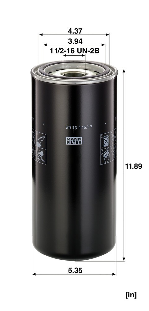 WD1314517 Mann-Filter Масляный фильтр двигателя