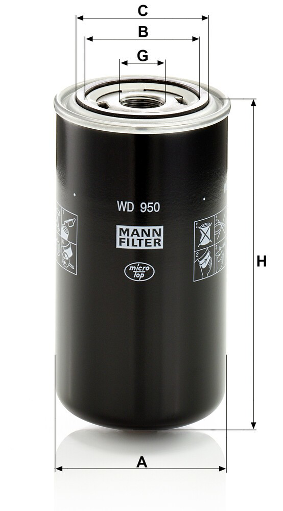 Купить WD950 Mann-Filter Фильтр гидравлический