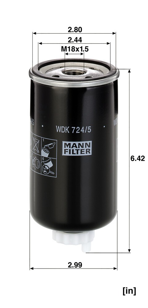 WDK7245 Mann-Filter Фильтр топлива