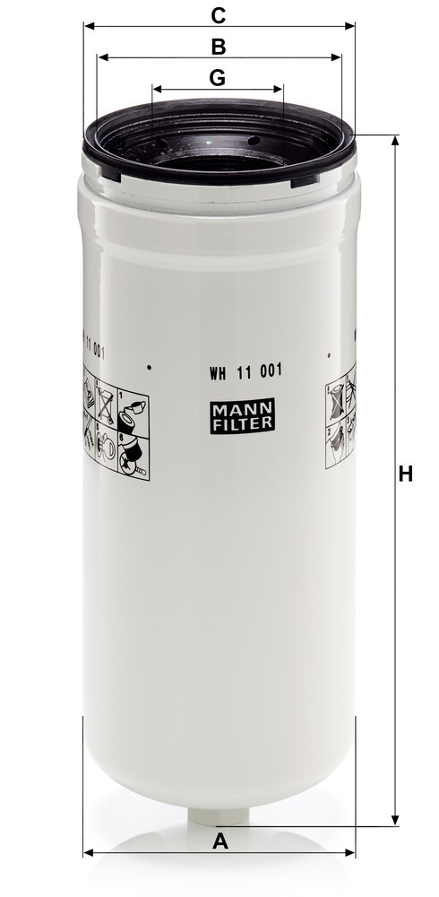 WH11001X Mann-Filter Фильтр гидравлической системы