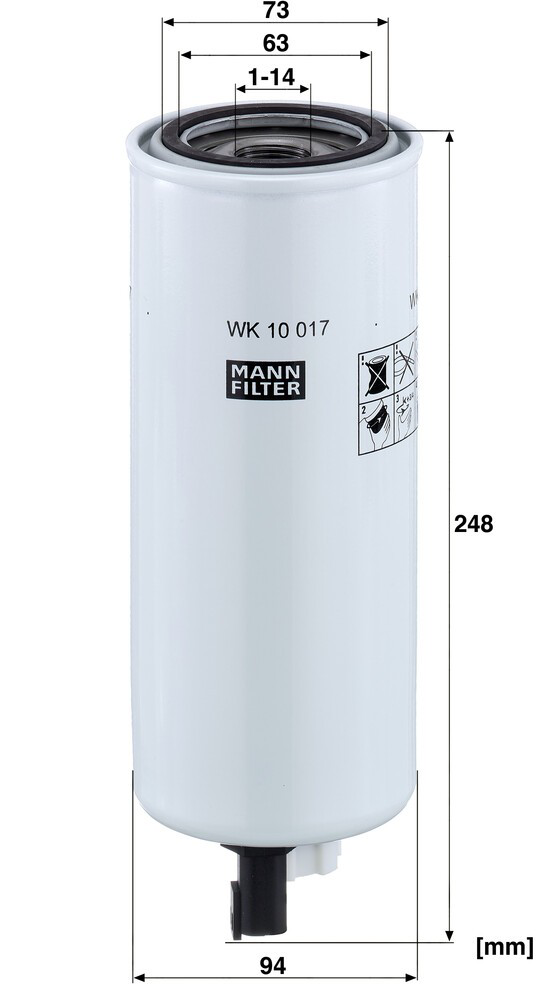 WK10017X Mann-Filter Фильтр топлива