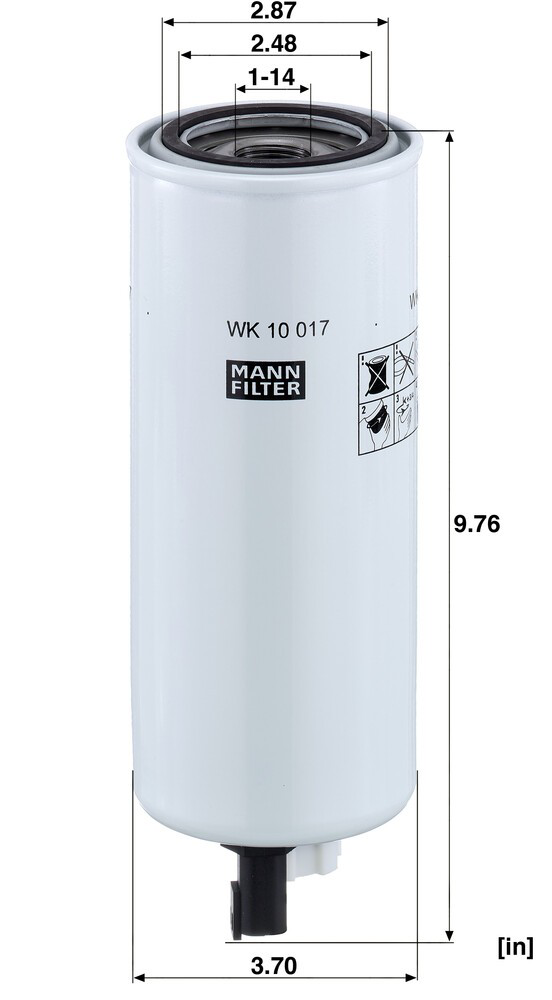 Фильтр тонкой очистки топлива Mann-Filter WK10017X цена, от 32.84 USD