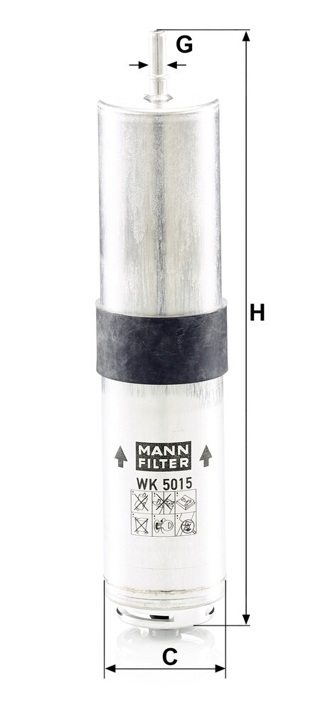 Фильтр тонкой очистки топлива Mann-Filter WK5015Z цена, от 45.65 USD