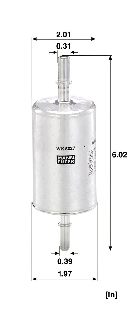 Фильтр тонкой очистки топлива Mann-Filter WK5027 цена, от 18.81 USD