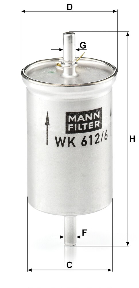 Фильтр тонкой очистки топлива Mann-Filter WK6126 цена, от 15.16 USD