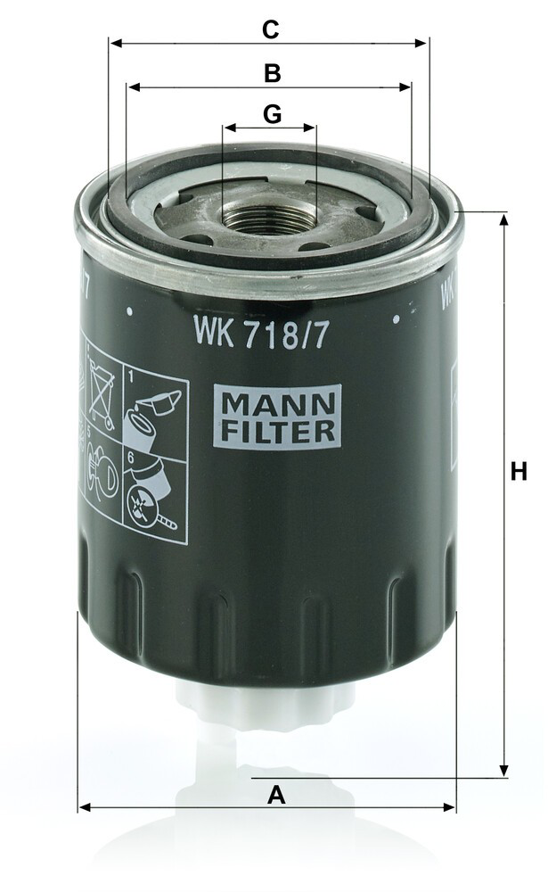 WK7187 Mann-Filter Фильтр топлива