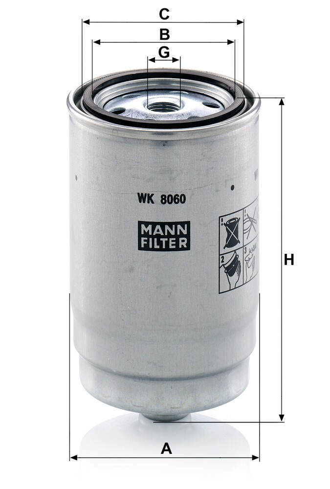 Фильтр тонкой очистки топлива Mann-Filter WK8060Z цена, от 30.55 USD