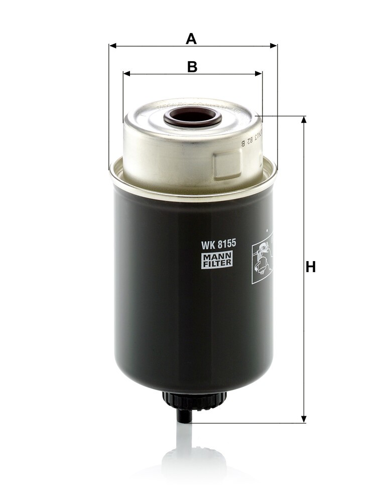 Фильтр тонкой очистки топлива Mann-Filter WK8155 цена, от 29.17 USD