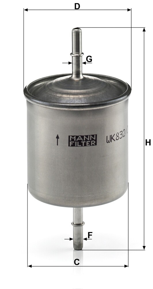 Фильтр тонкой очистки топлива Mann-Filter WK8322 цена, от 31.85 USD