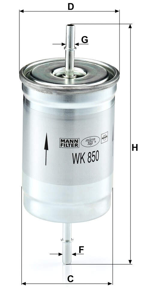 Фильтр тонкой очистки топлива Mann-Filter WK850 цена, от 21.64 USD