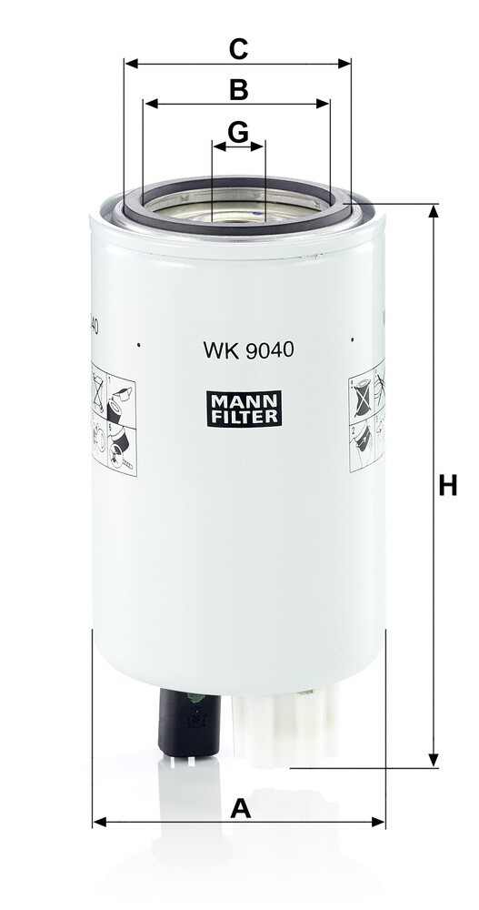 WK9040 Mann-Filter Фильтр топлива