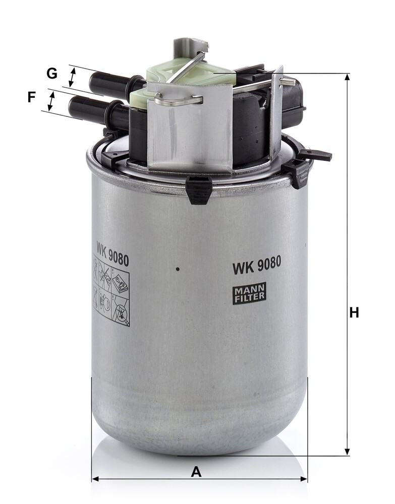 Фильтр тонкой очистки топлива Mann-Filter WK9080 цена, от 53.29 USD