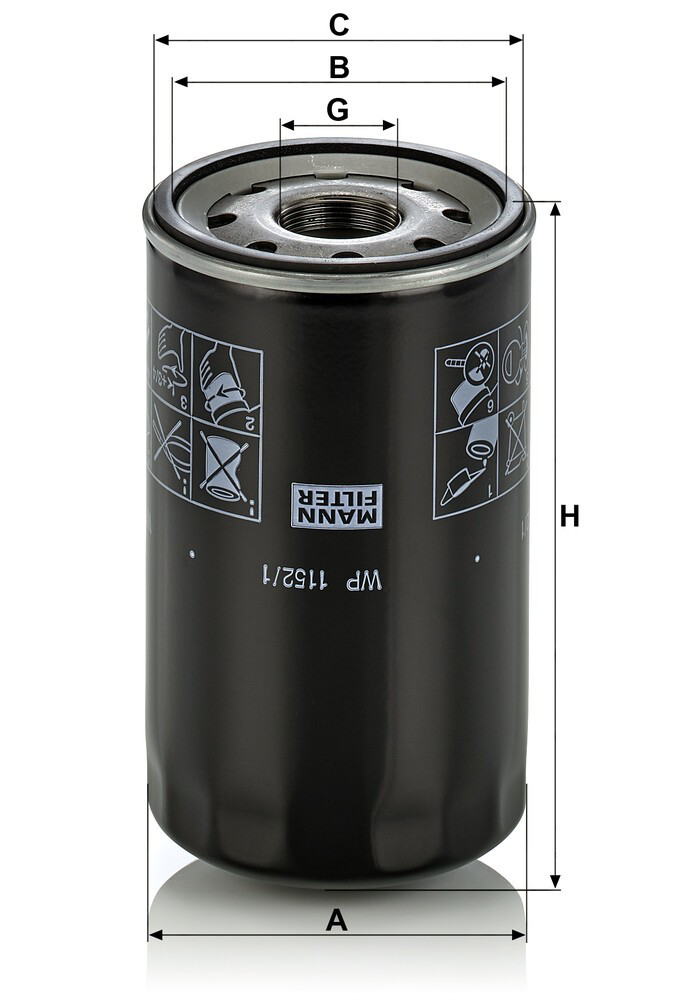 WP11521 Mann-Filter Масляный фильтр двигателя