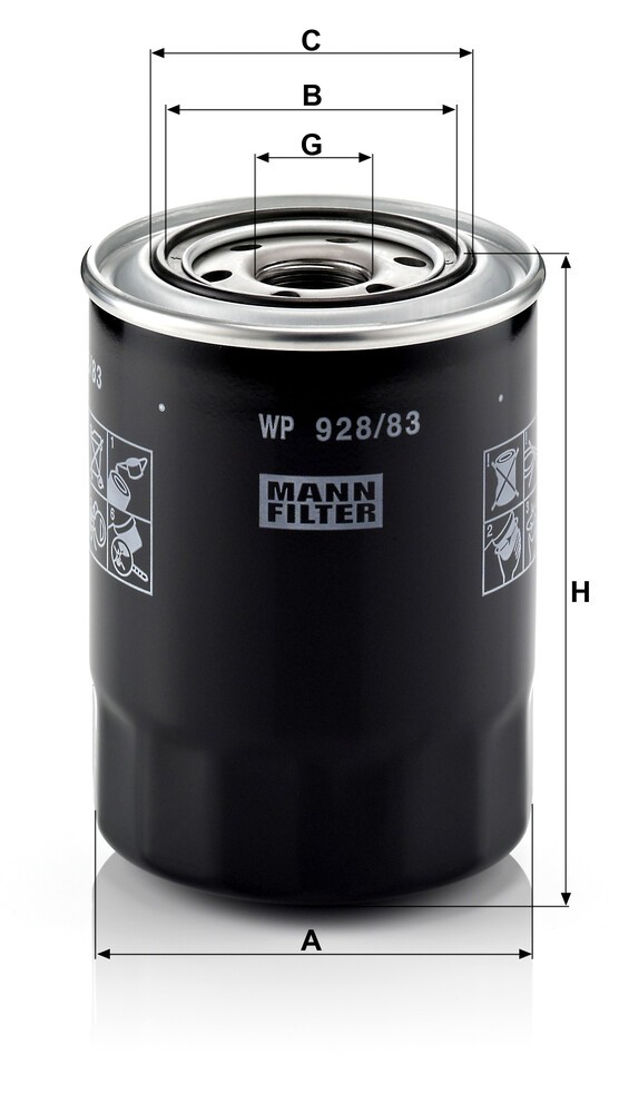 WP92883 Mann-Filter Масляный фильтр двигателя