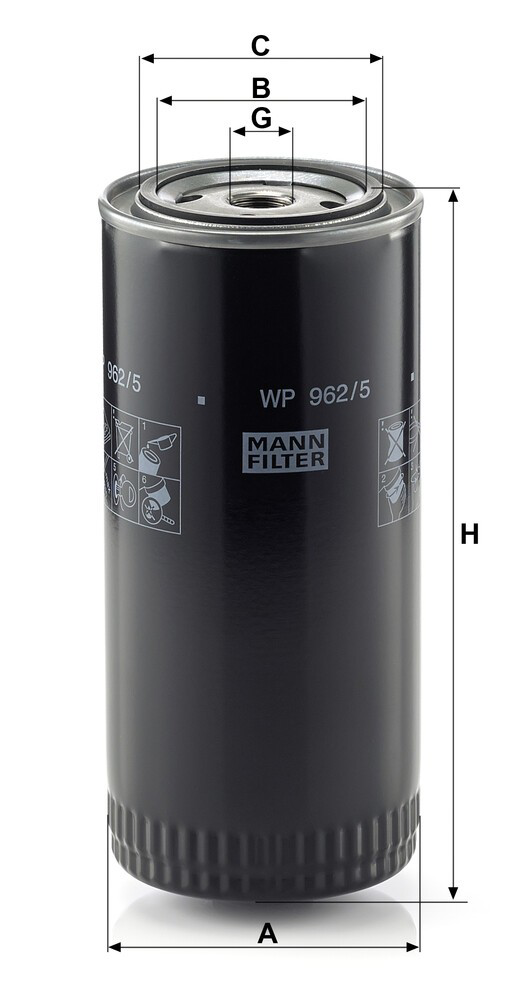 WP9625 Mann-Filter Масляный фильтр двигателя