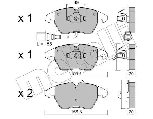 2205480 Metelli Колодки передние
